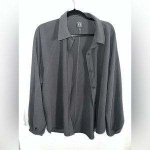 Worthington grey button up